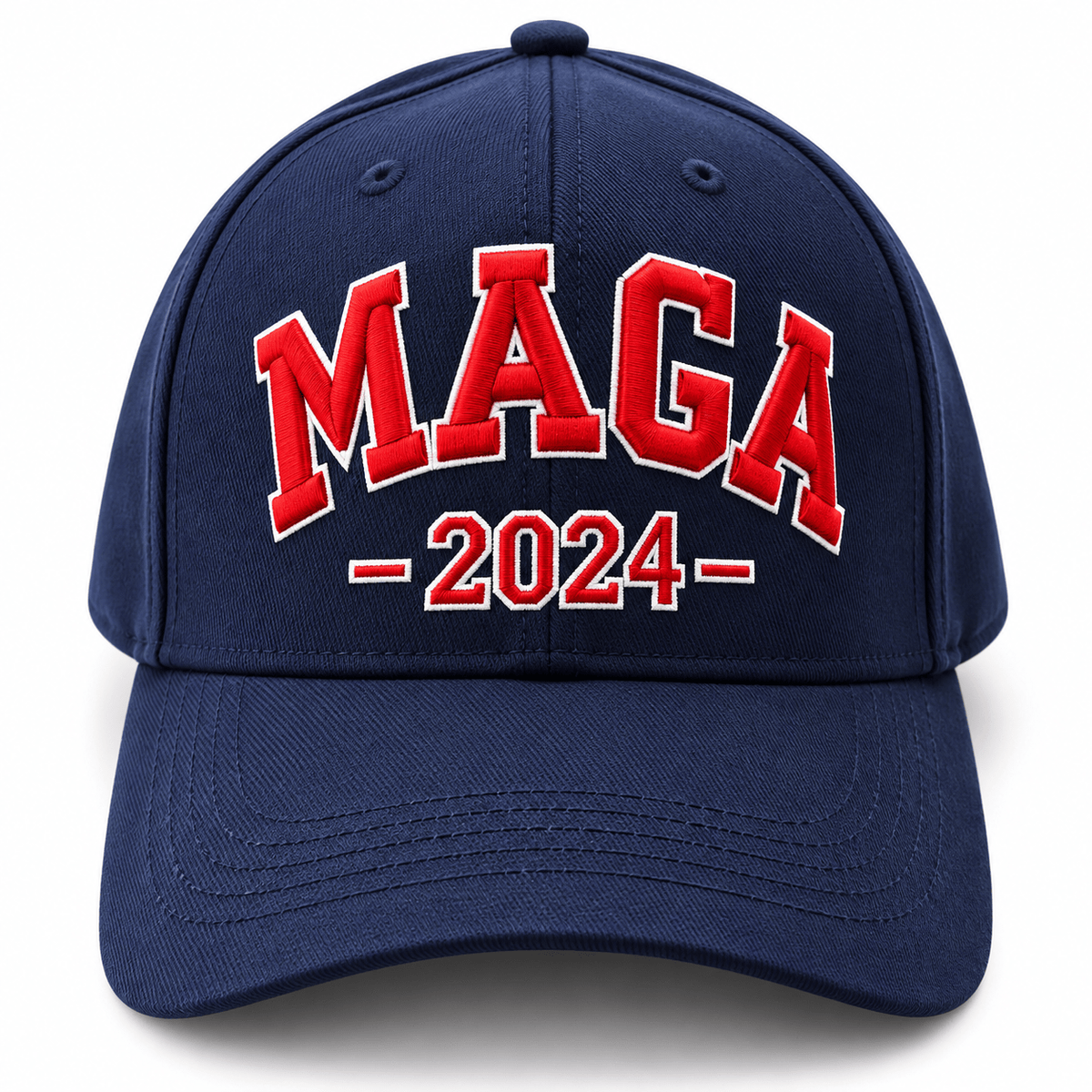MAGA 2024 3D Custom Embroidered Hat (Navy) - PatriotDepot.com
