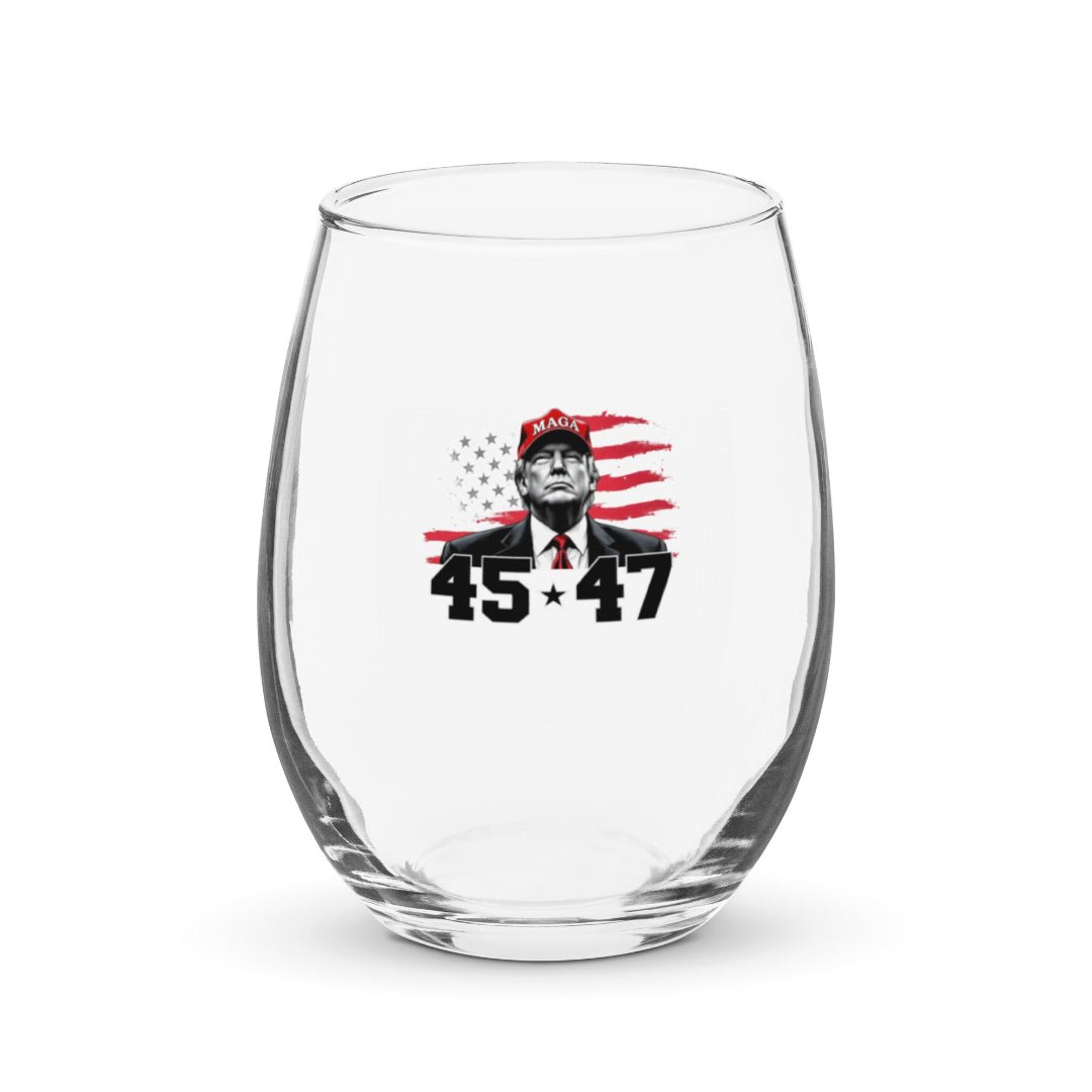 MAGA 45 - 47 Patriotic Celebration Glass - PatriotDepot.com