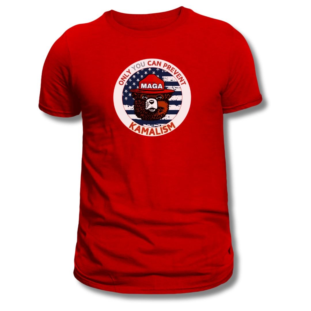MAGA Bear "Only You Can Prevent Kamalism" T-Shirt - PatriotDepot.com