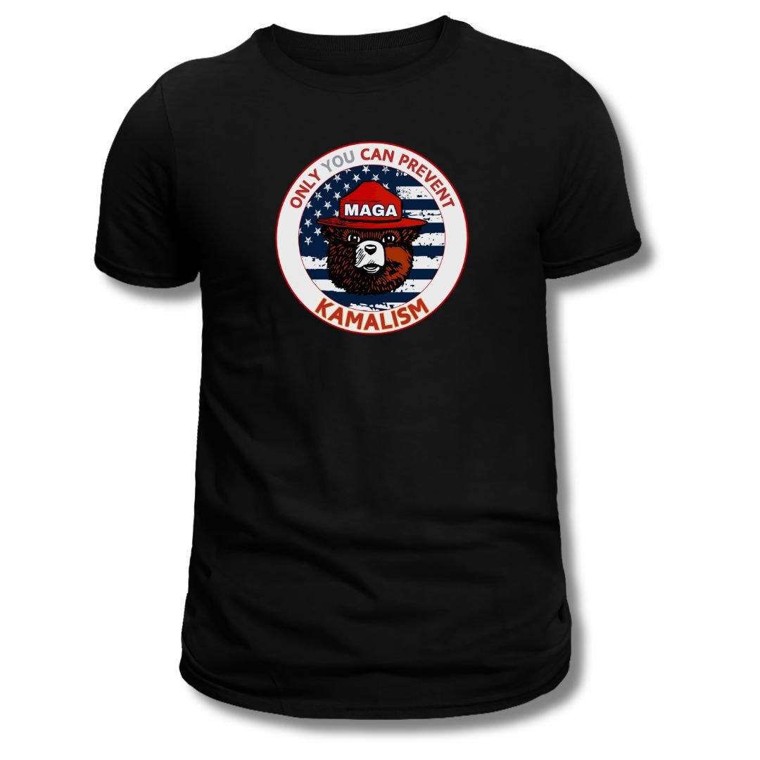 MAGA Bear "Only You Can Prevent Kamalism" T-Shirt - PatriotDepot.com