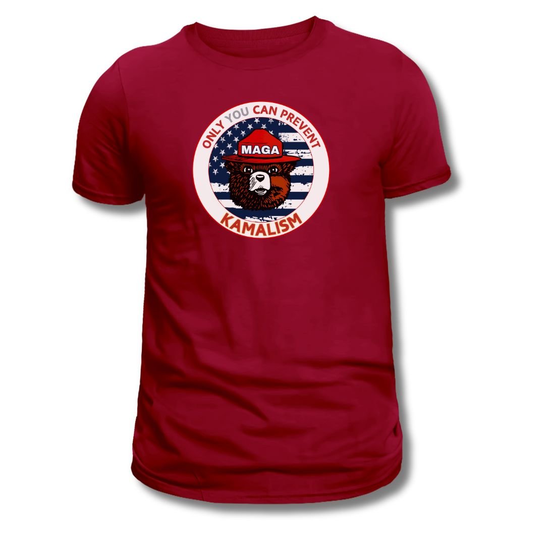 MAGA Bear "Only You Can Prevent Kamalism" T-Shirt - PatriotDepot.com