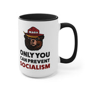 MAGA Bear: Only You Can Prevent Socialism Mug (2 Colors) - PatriotDepot.com