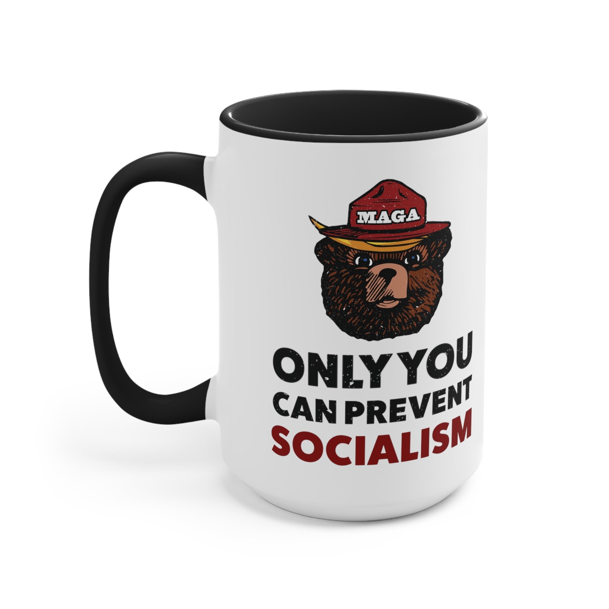 MAGA Bear: Only You Can Prevent Socialism Mug (2 Colors) - PatriotDepot.com
