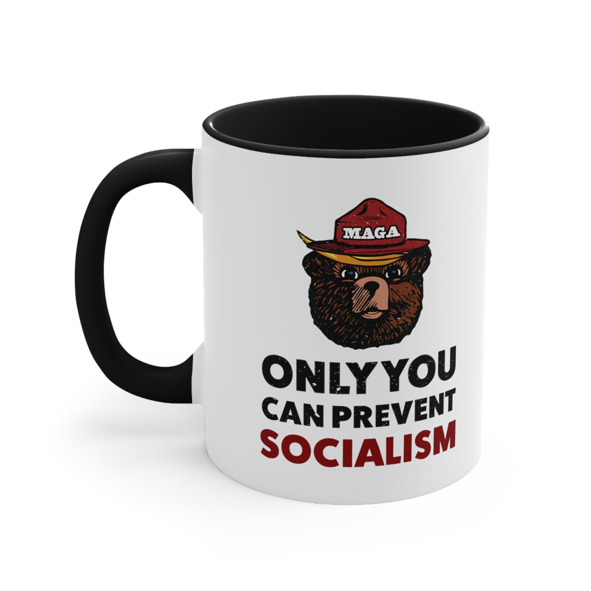 MAGA Bear: Only You Can Prevent Socialism Mug (2 Colors) - PatriotDepot.com