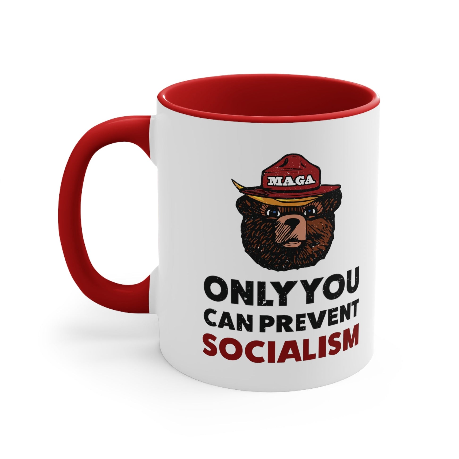 MAGA Bear: Only You Can Prevent Socialism Mug (2 Colors) - PatriotDepot.com