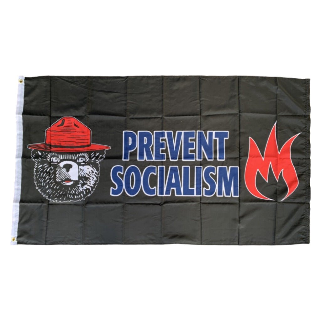 MAGA Bear Prevent Socialism 3'x5' Flag - PatriotDepot.com
