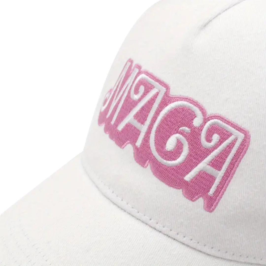 MAGA Custom Embroidered Hat (Flamingo Pink Design) - PatriotDepot.com
