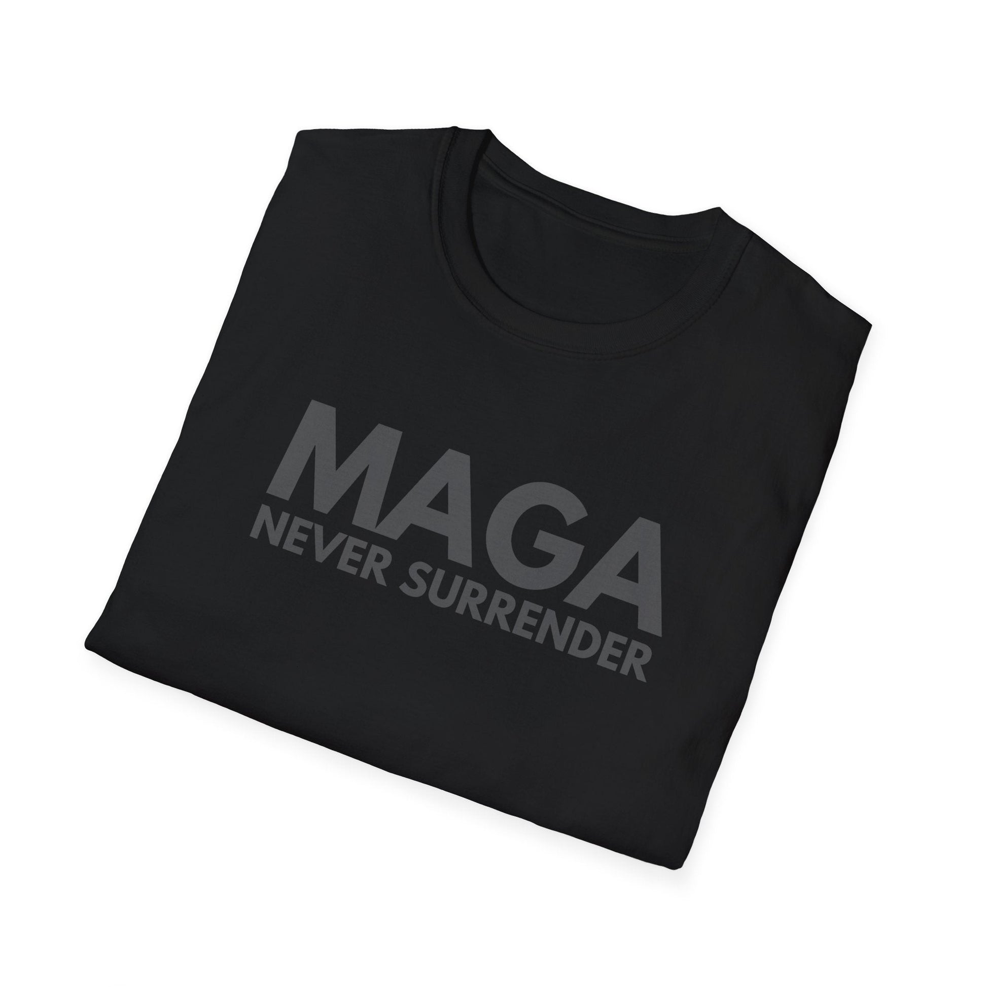 MAGA Never Surrender (Dark Design) T-Shirt - PatriotDepot.com