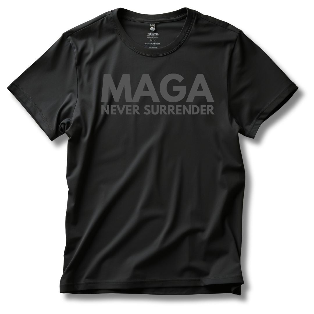MAGA Never Surrender (Dark Design) T-Shirt - PatriotDepot.com