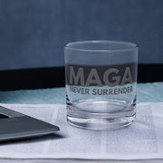MAGA Never Surrender Glass - PatriotDepot.com