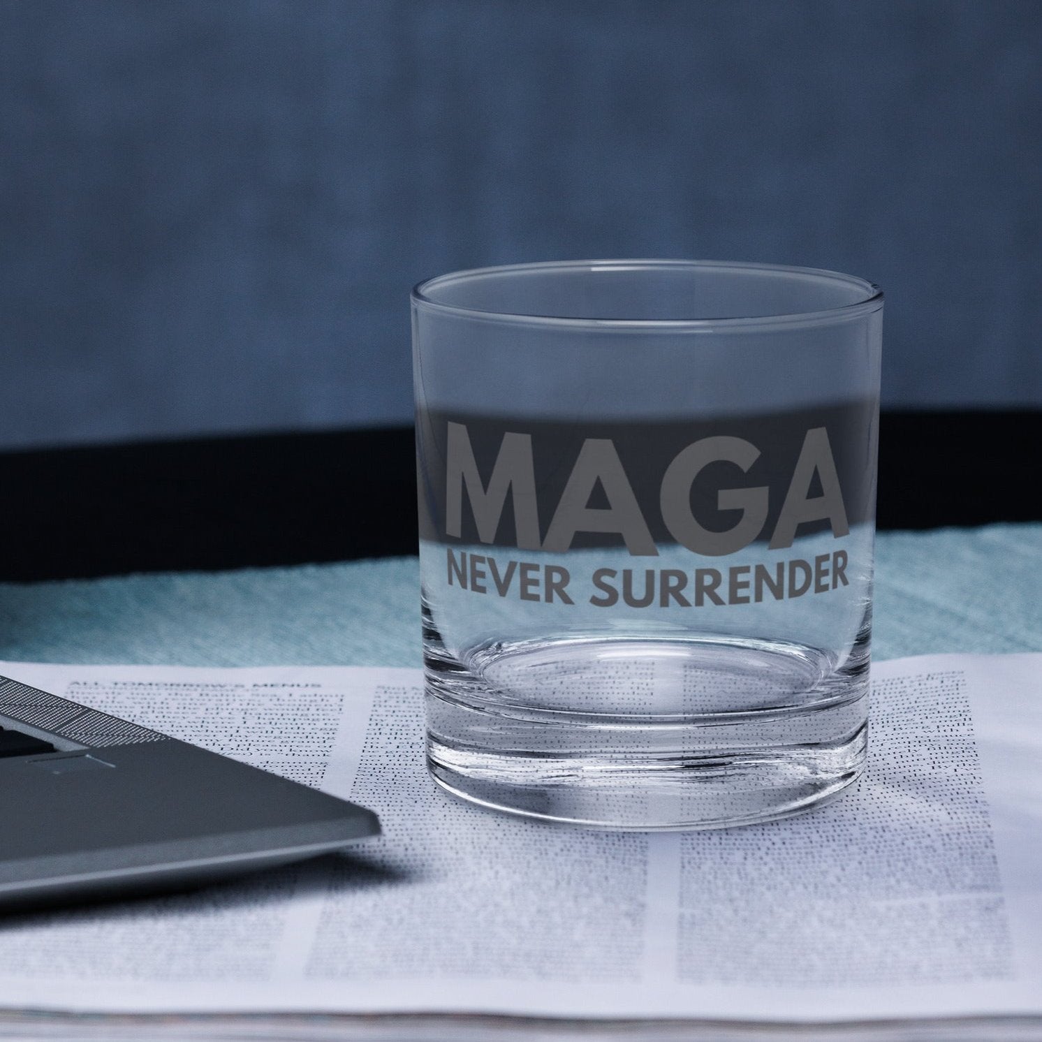 MAGA Never Surrender Glass - PatriotDepot.com