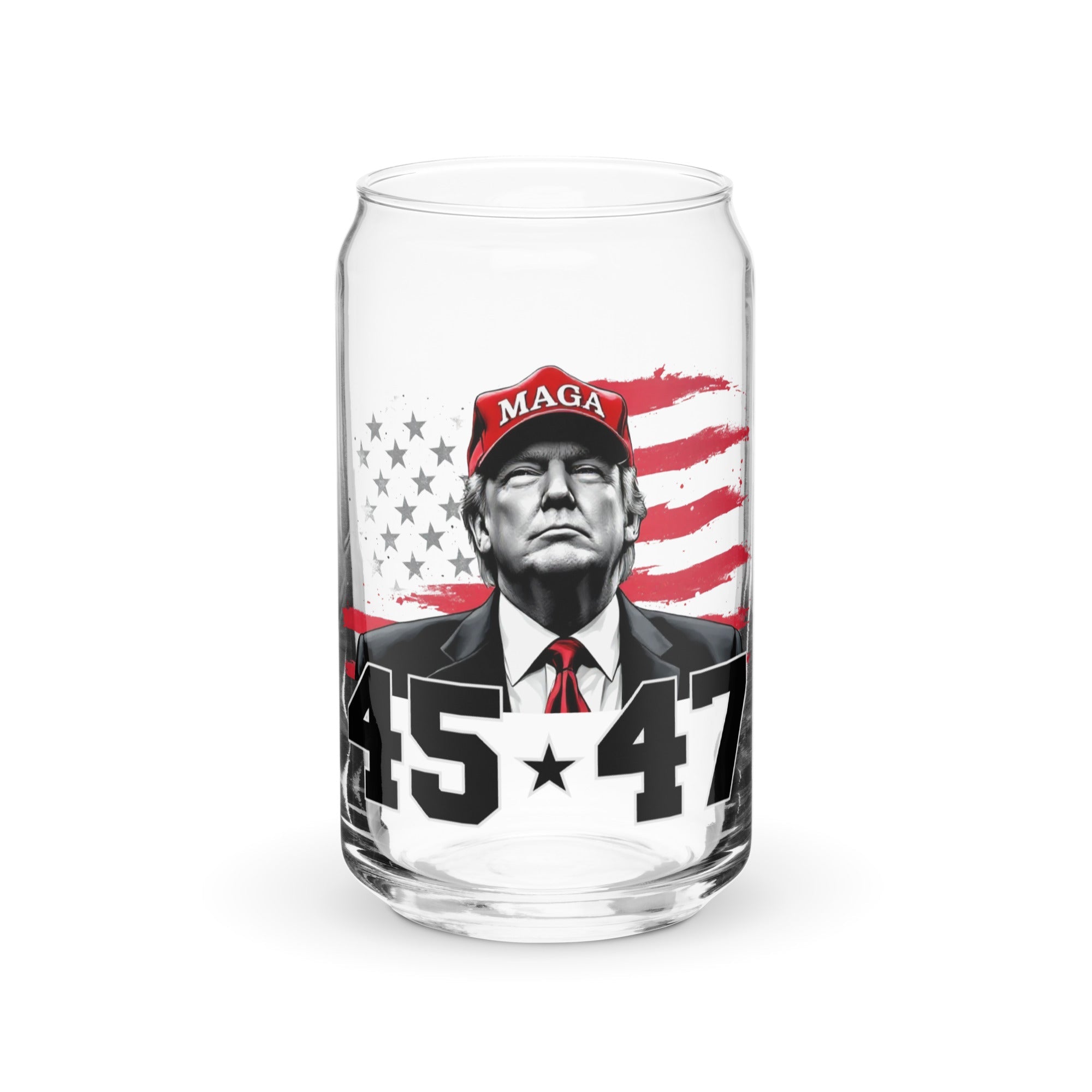 MAGA Patriotic 45 - 47 Can - Shaped Glass - PatriotDepot.com