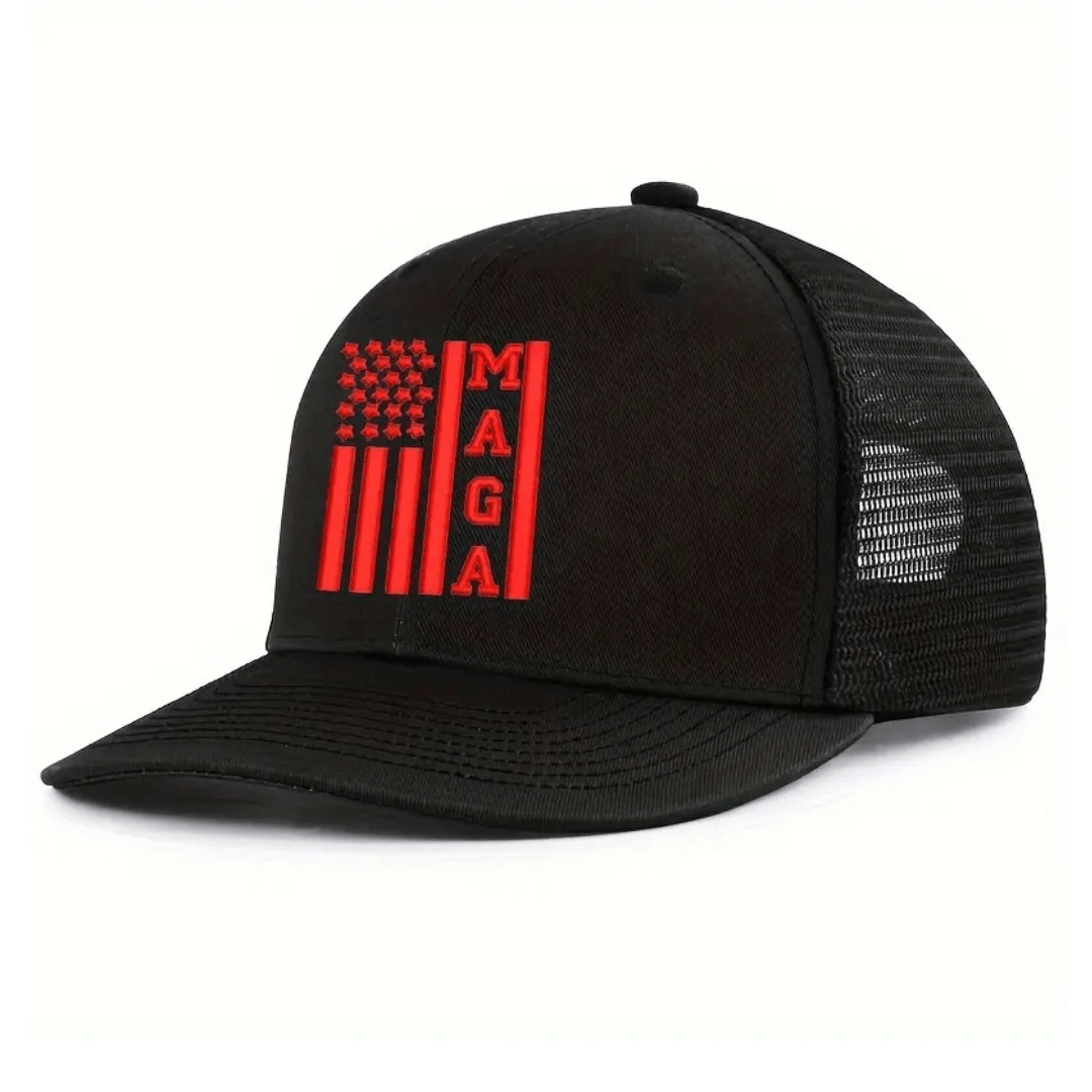MAGA Red USA Trucker - Style Embroidered Hat - PatriotDepot.com