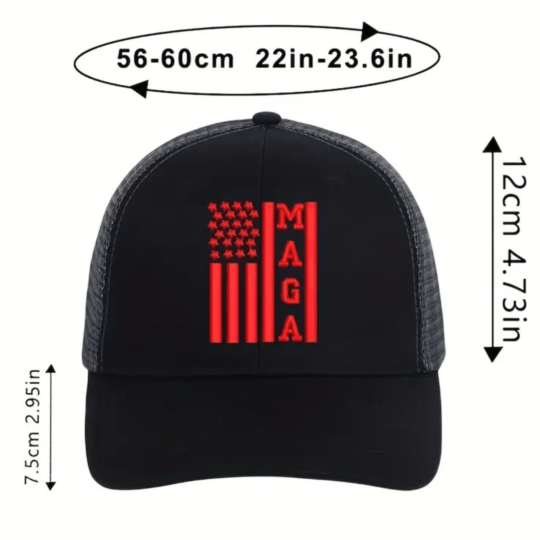 MAGA Red USA Trucker - Style Embroidered Hat - PatriotDepot.com
