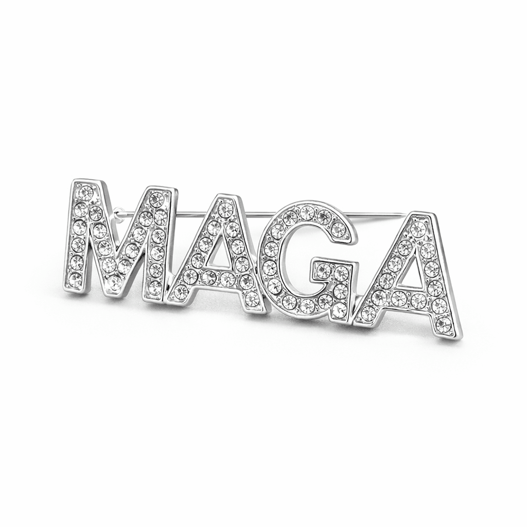 MAGA Rhinestone Brooch - PatriotDepot.com