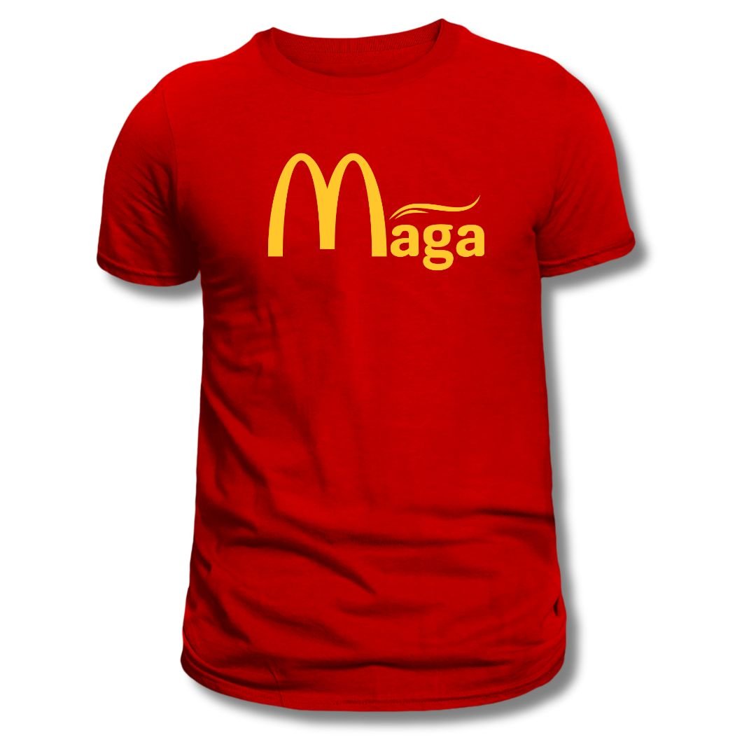 MAGA Swoop Golden Design T-Shirt - PatriotDepot.com