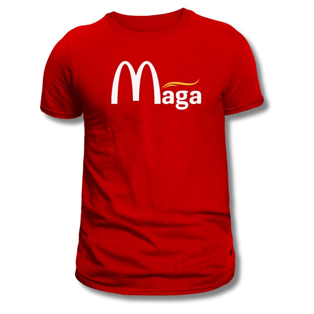 MAGA Swoop White Design T-Shirt - PatriotDepot.com