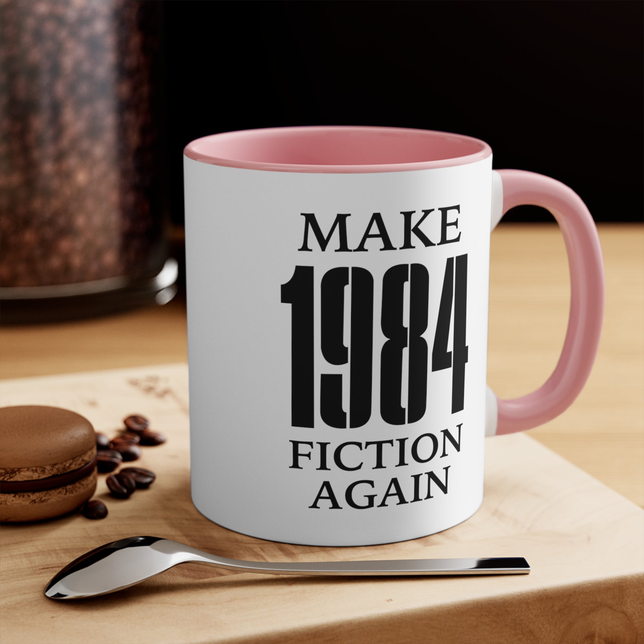 Make 1984 Fiction Again Mug (2 sizes, 3 colors) - PatriotDepot.com