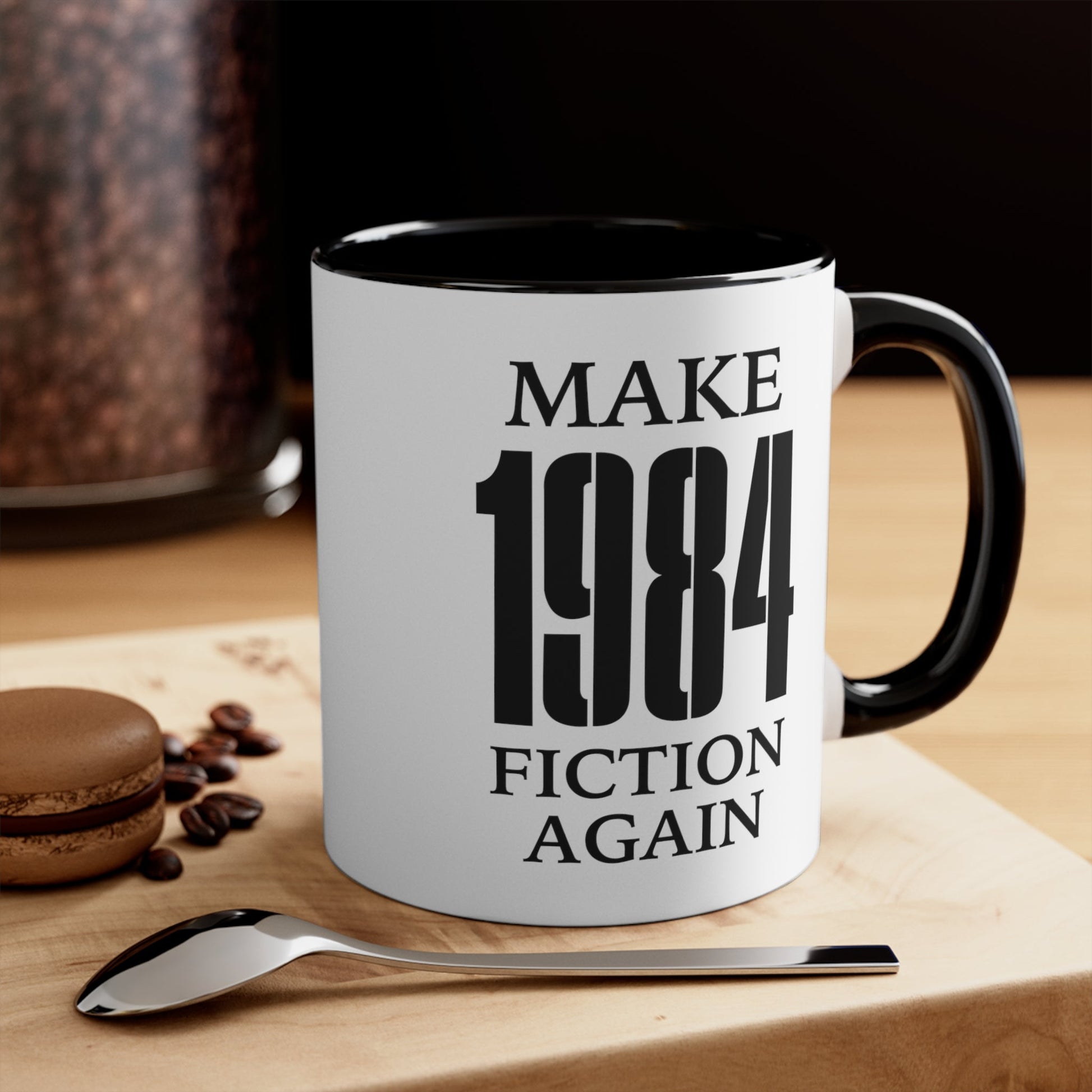 Make 1984 Fiction Again Mug (2 sizes, 3 colors) - PatriotDepot.com