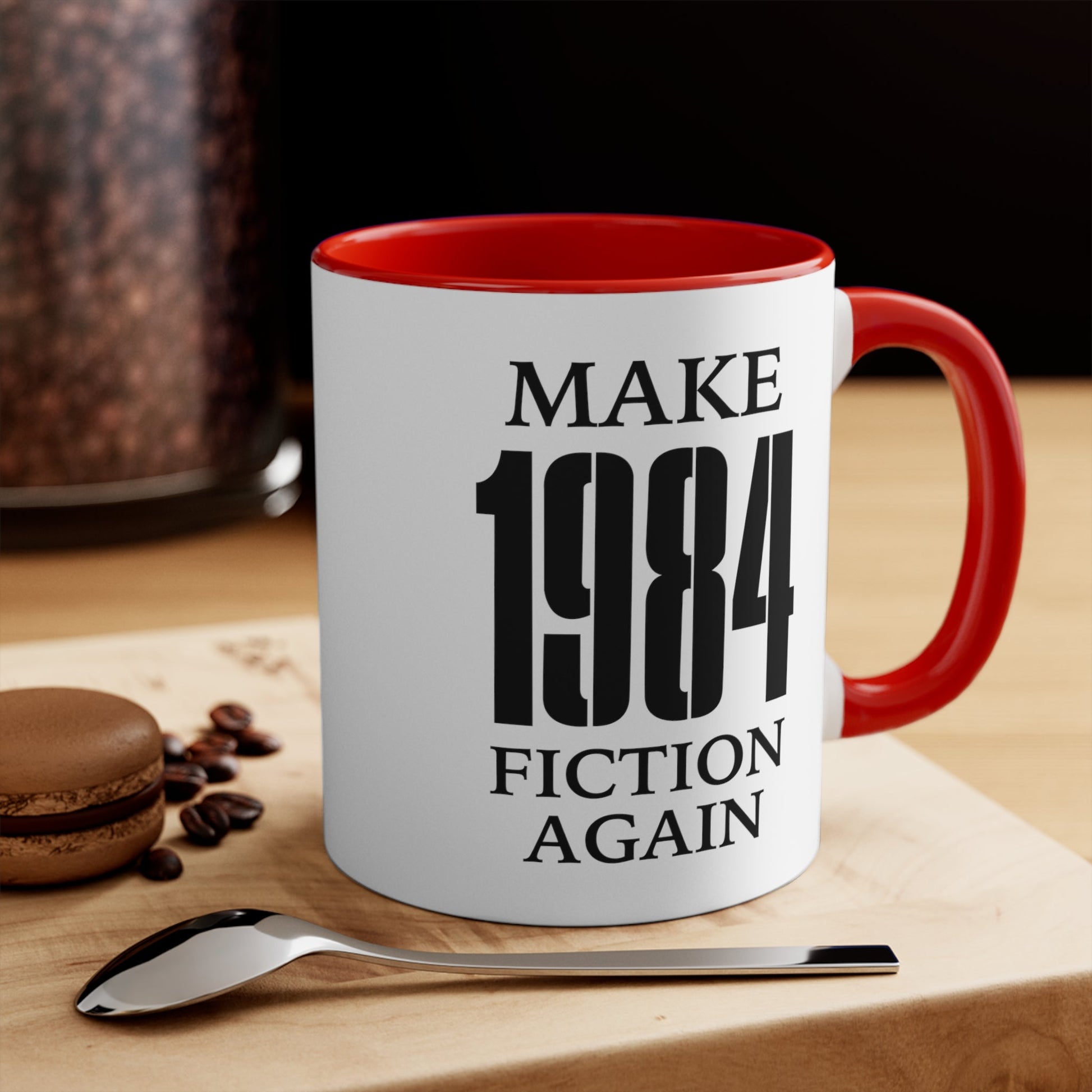 Make 1984 Fiction Again Mug (2 sizes, 3 colors) - PatriotDepot.com
