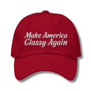 Make America Classy Again Custom Embroidered Hat (Red) - PatriotDepot.com