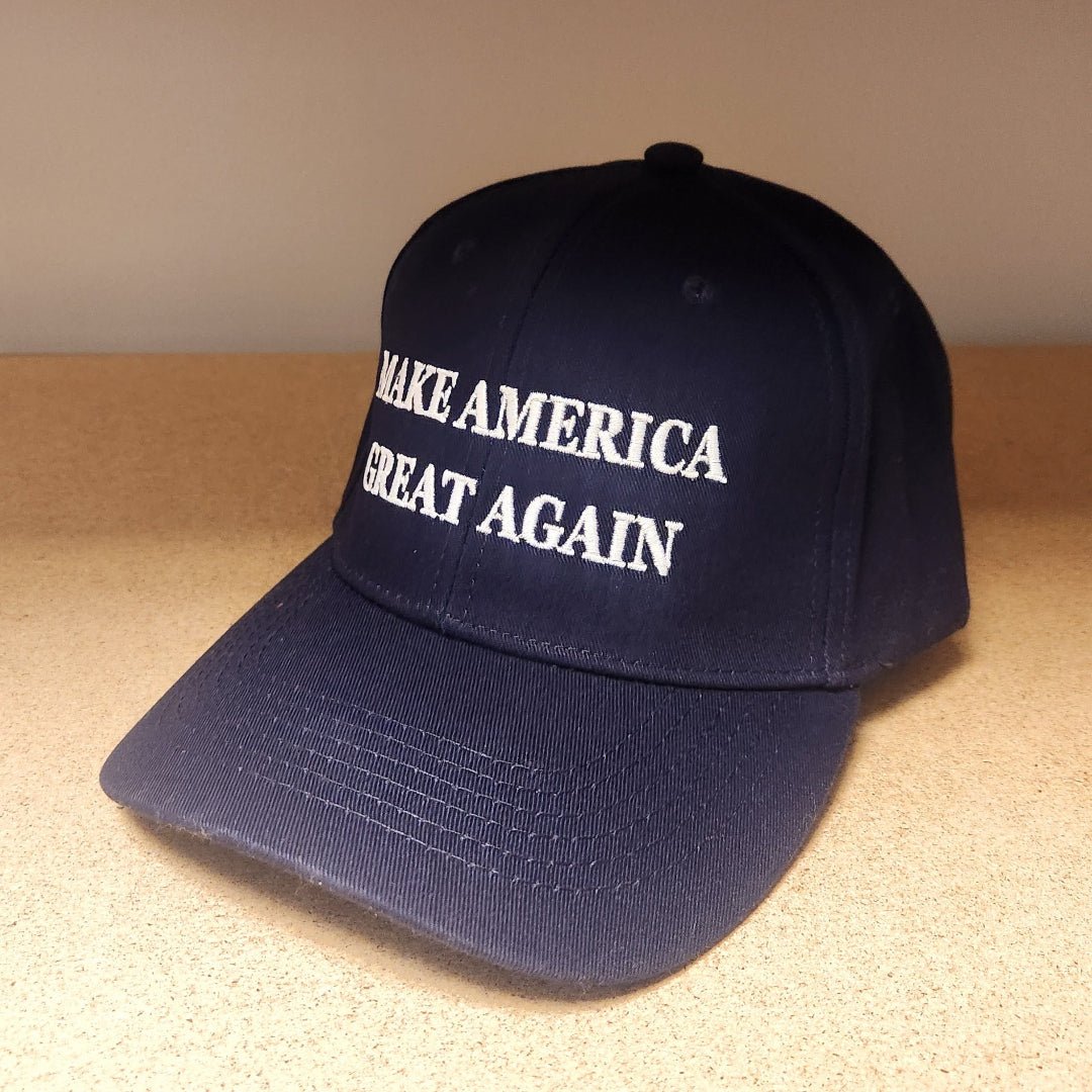 Make America Great Again Embroidered Hat (Navy) - PatriotDepot.com