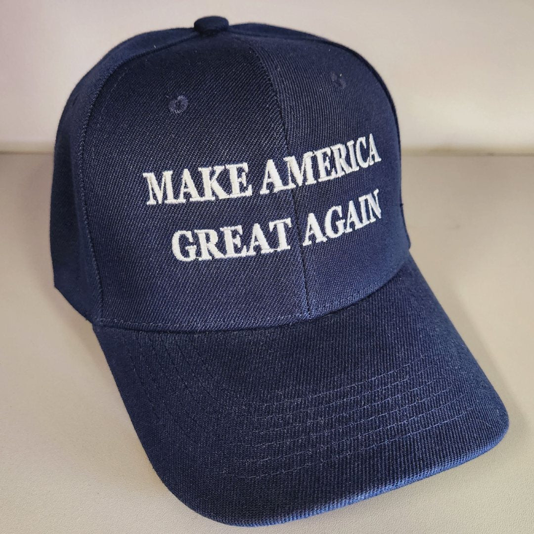 Make America Great Again Embroidered Hat (Navy) - PatriotDepot.com