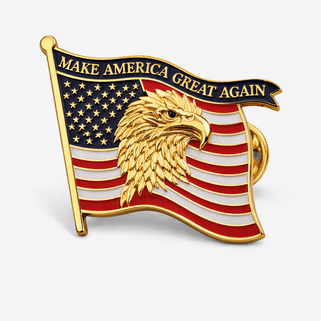 Make America Great Again Flag & Eagle Lapel Pin - PatriotDepot.com