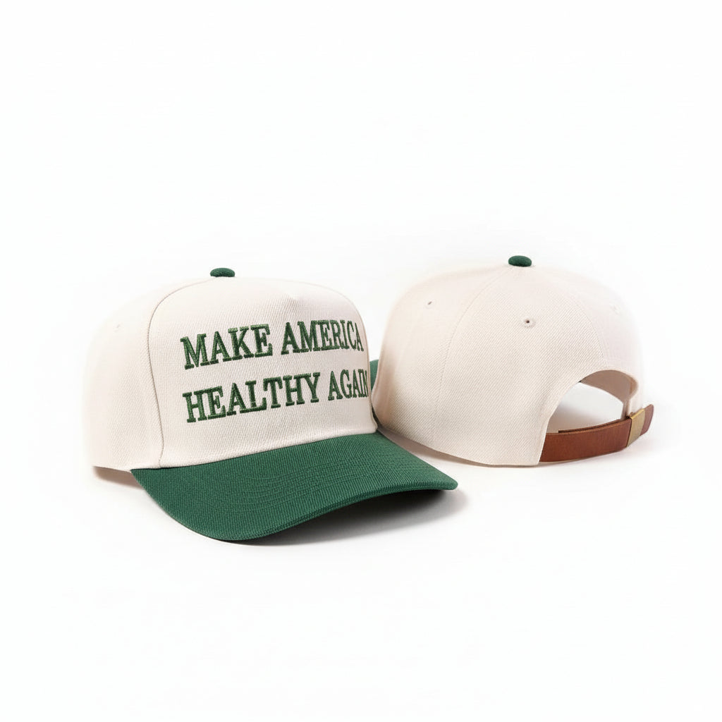 Make America Healthy Again Custom Embroidered Hat (Two - Toned) - PatriotDepot.com