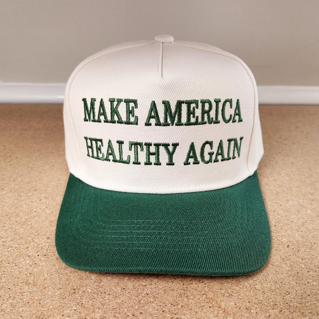 Make America Healthy Again Custom Embroidered Hat (Two - Toned) - PatriotDepot.com