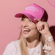 Make America Hot Again Pink Patriotic Hat - PatriotDepot.com