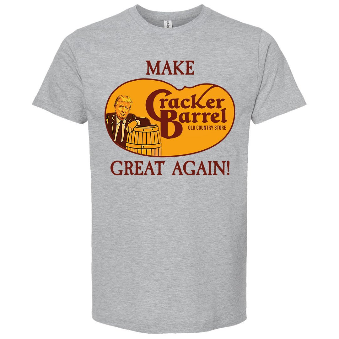 Make Cracker Barrel Great Again T-Shirt (Trump Edition) - PatriotDepot.com