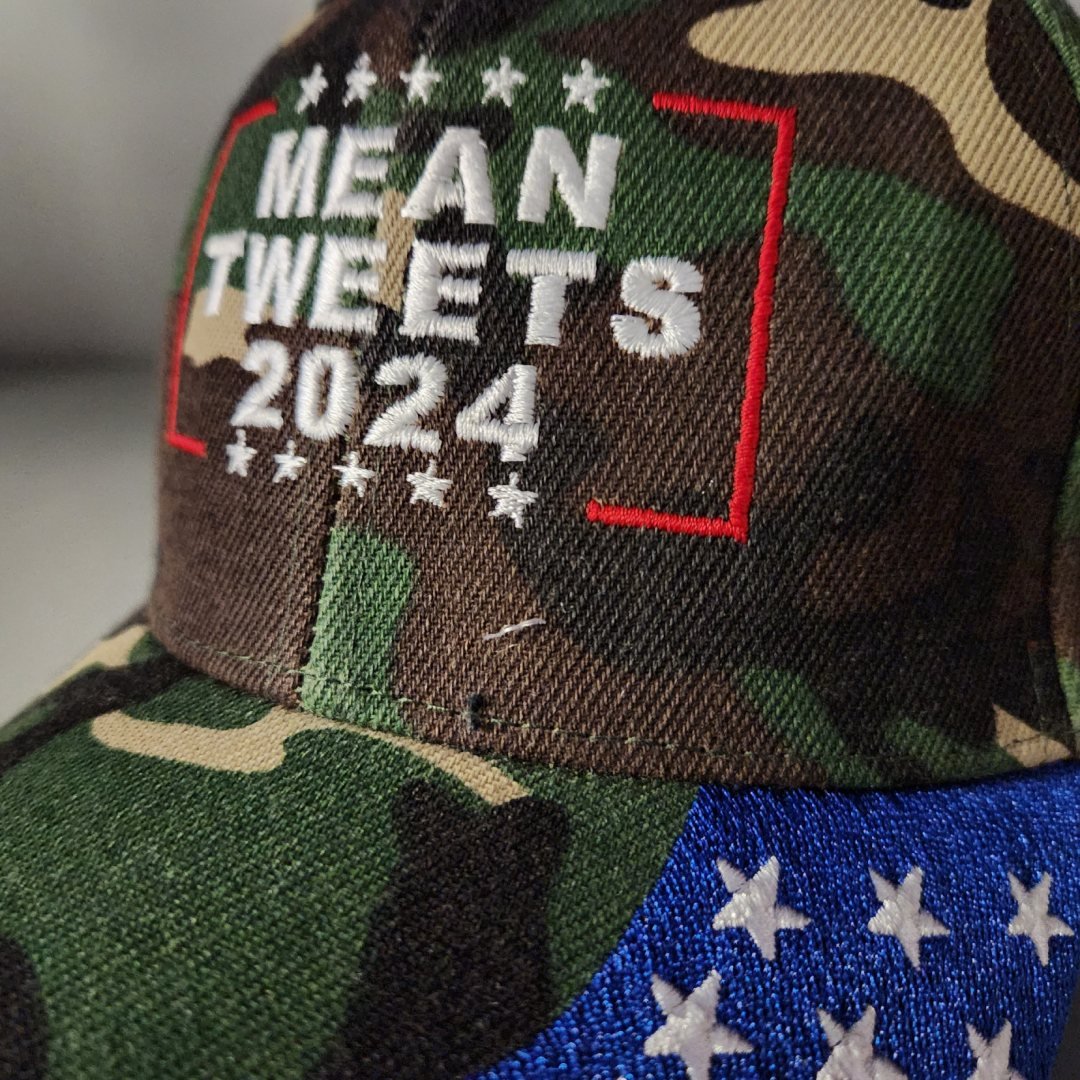 Mean Tweets 2024 Embroidered Hat (Camo) - PatriotDepot.com