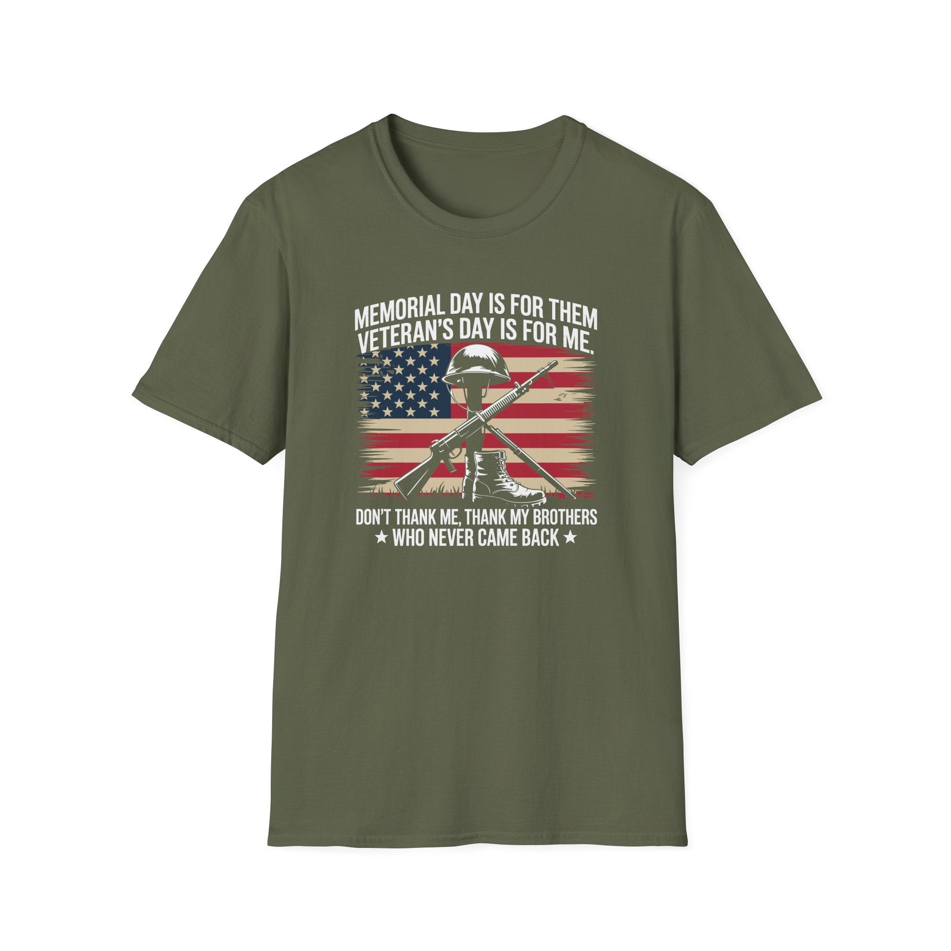 Memorial Day is for Them. Veterans Day is for Me Remembrance T-Shirt - PatriotDepot.com