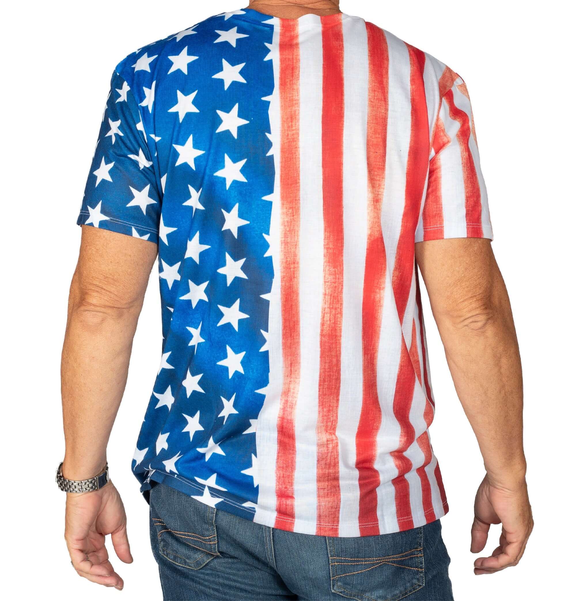 Men's Patriotic USA Stars & Stripes Tuxedo T-Shirt - PatriotDepot.com