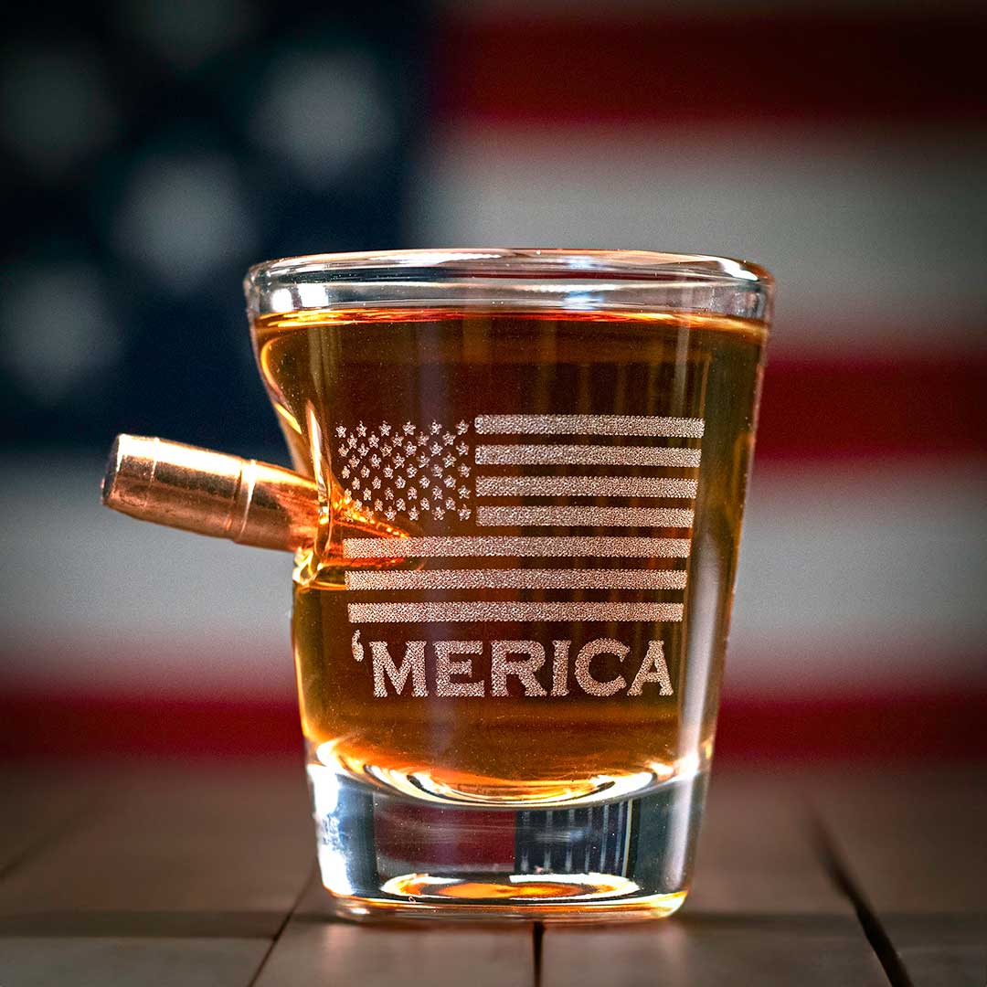'Merica Shot Glass - 2oz - PatriotDepot.com