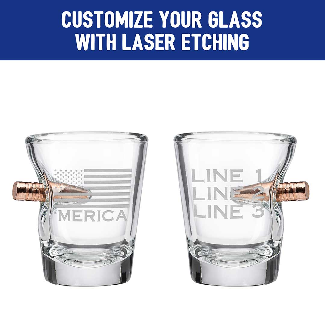 'Merica Shot Glass - 2oz - PatriotDepot.com