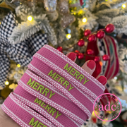 Merry Adjustable Woven Canvas Christmas Bracelet - PatriotDepot.com