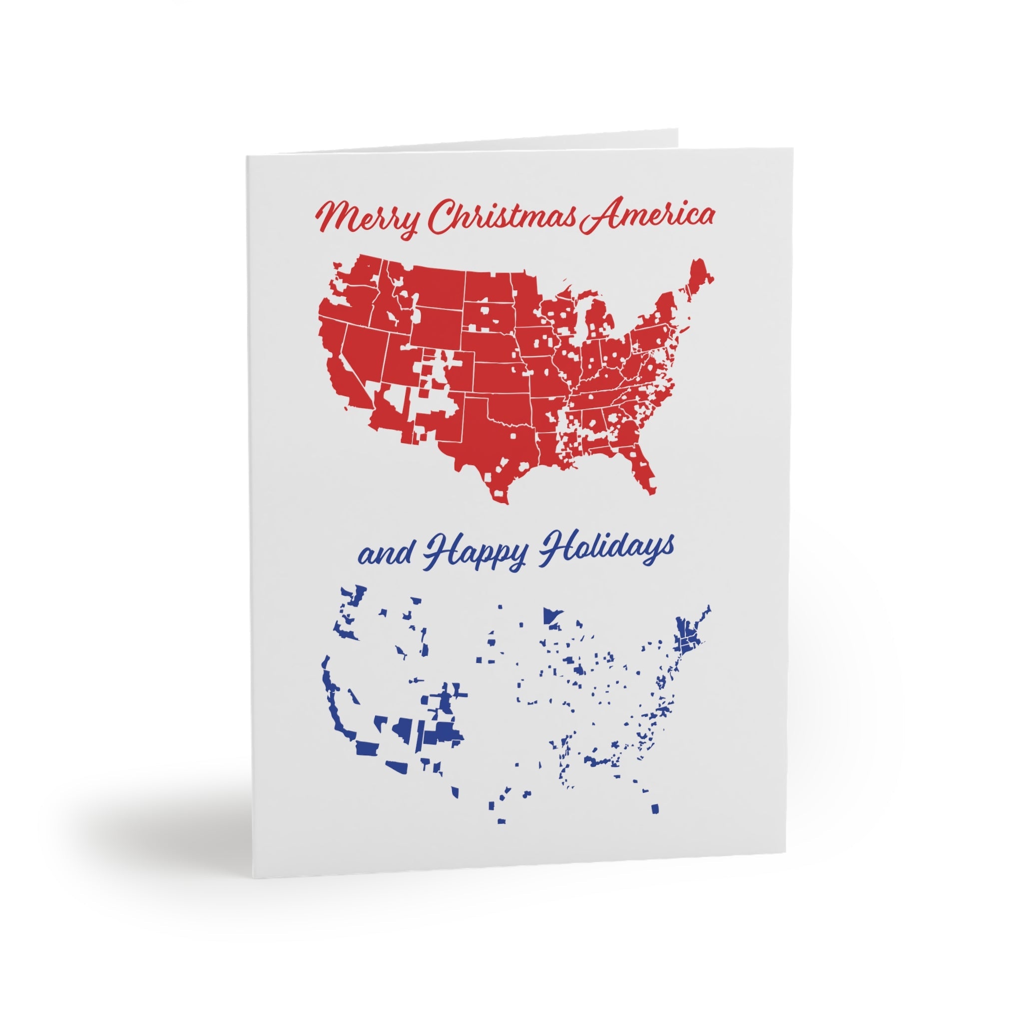 Merry Christmas America and Happy Holidays Greeting Cards (8, 16, and 24 pcs) - PatriotDepot.com