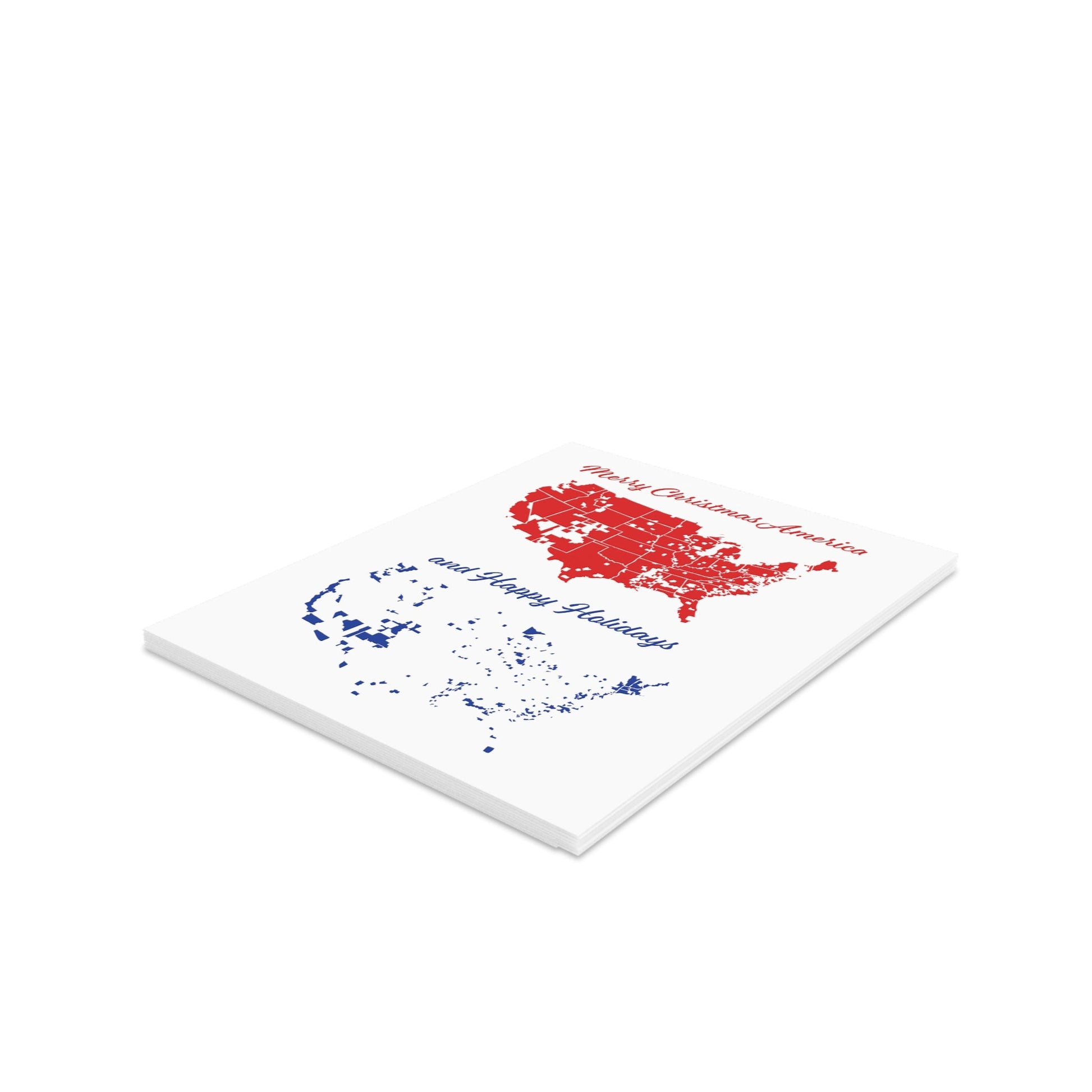 Merry Christmas America and Happy Holidays Greeting Cards (8, 16, and 24 pcs) - PatriotDepot.com