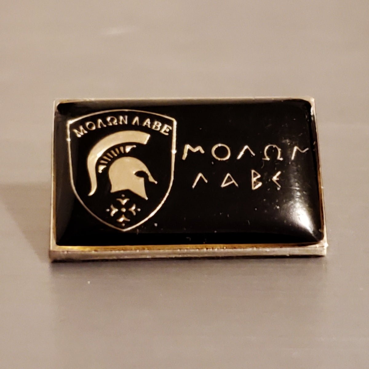 Molon Labe Enamel Pin - PatriotDepot.com