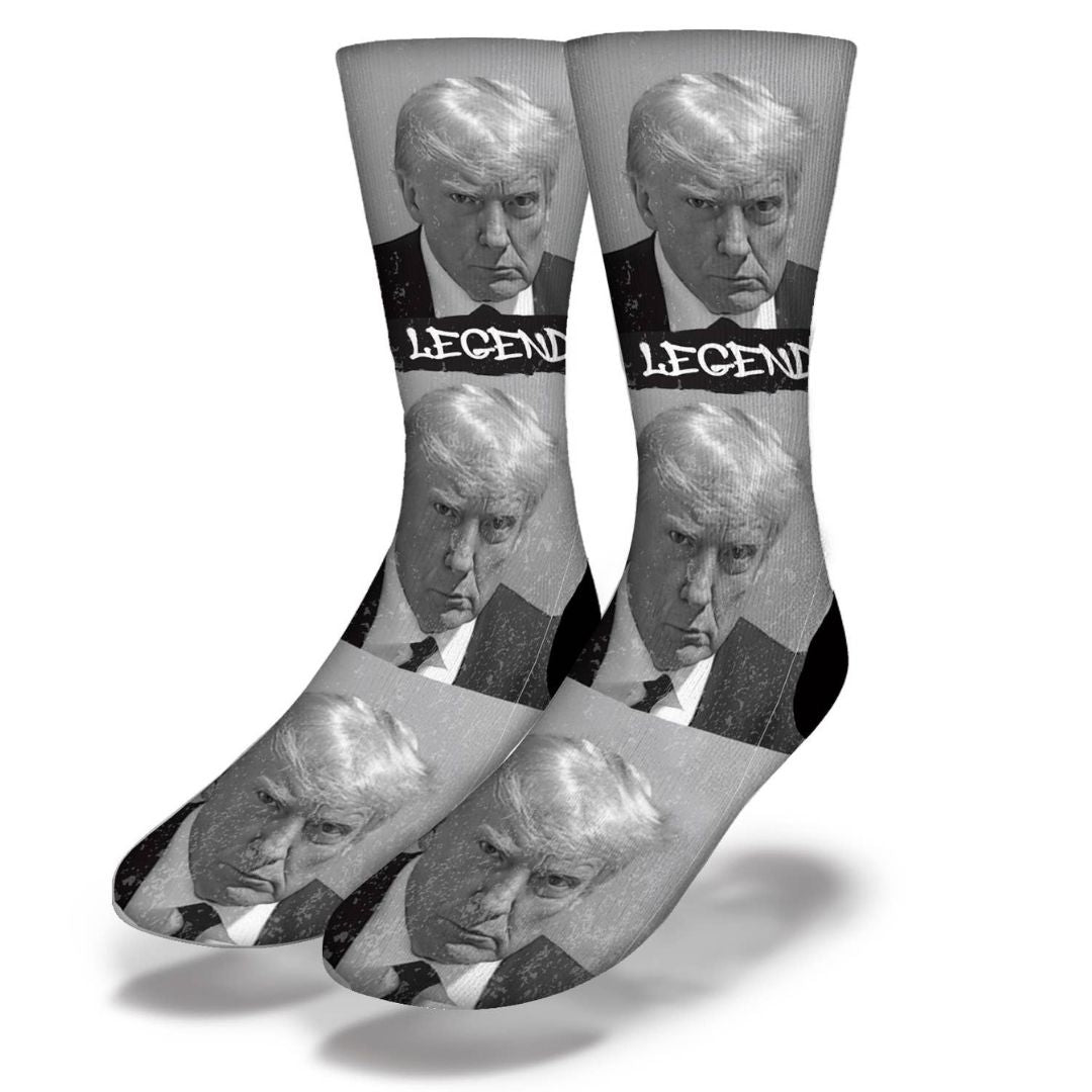 Mugshot Legend Socks (Black and White) - PatriotDepot.com