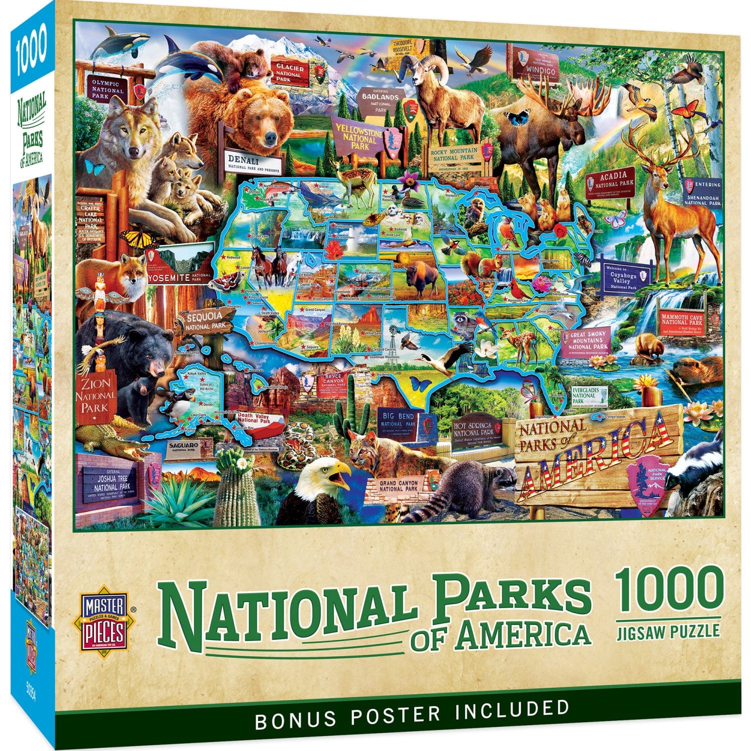National Parks of America 1000 Piece Jigsaw Puzzle - PatriotDepot.com