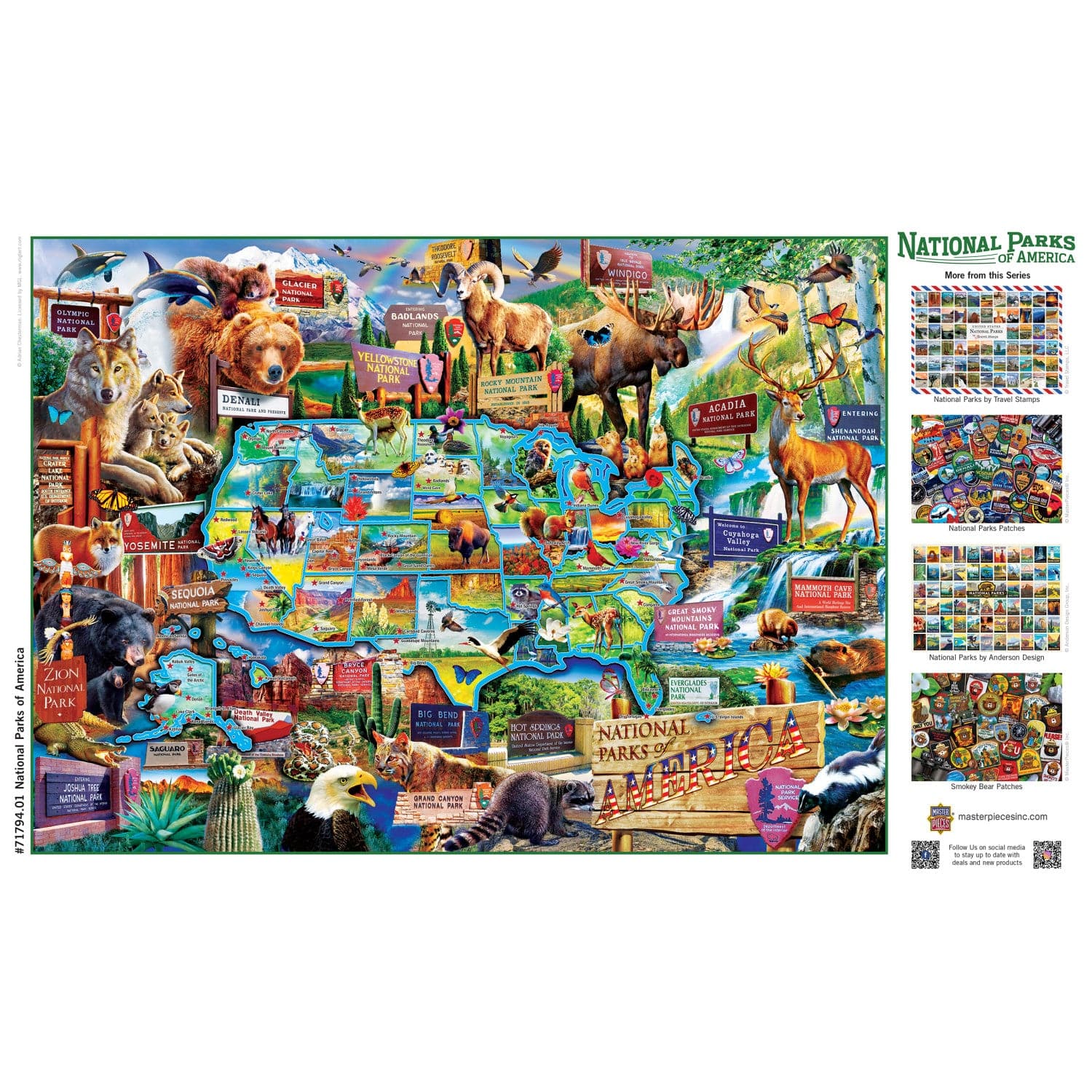 National Parks of America 1000 Piece Jigsaw Puzzle - PatriotDepot.com