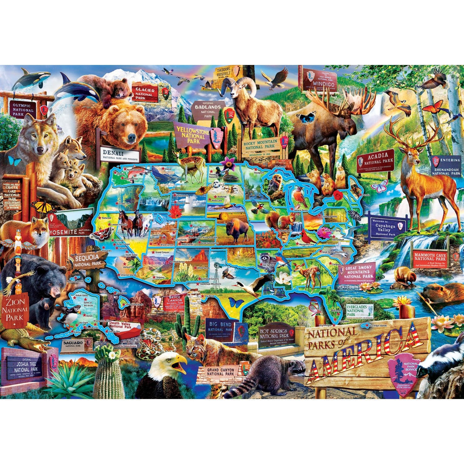 National Parks of America 1000 Piece Jigsaw Puzzle - PatriotDepot.com