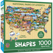 National Parks of America 1000 Piece Shaped Jigsaw Puzzle - PatriotDepot.com