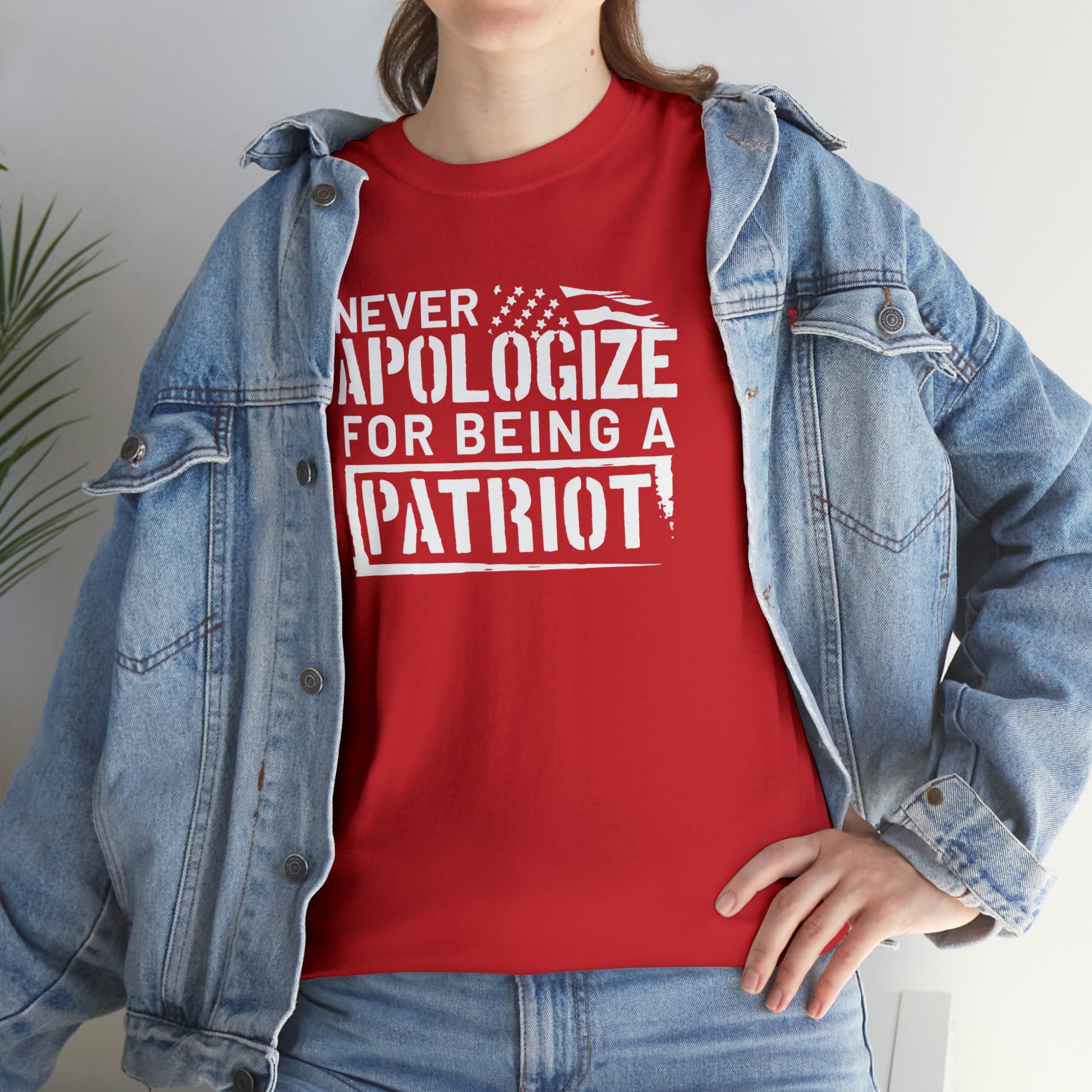 Never Apologize for Being a Patriot T-Shirt - PatriotDepot.com