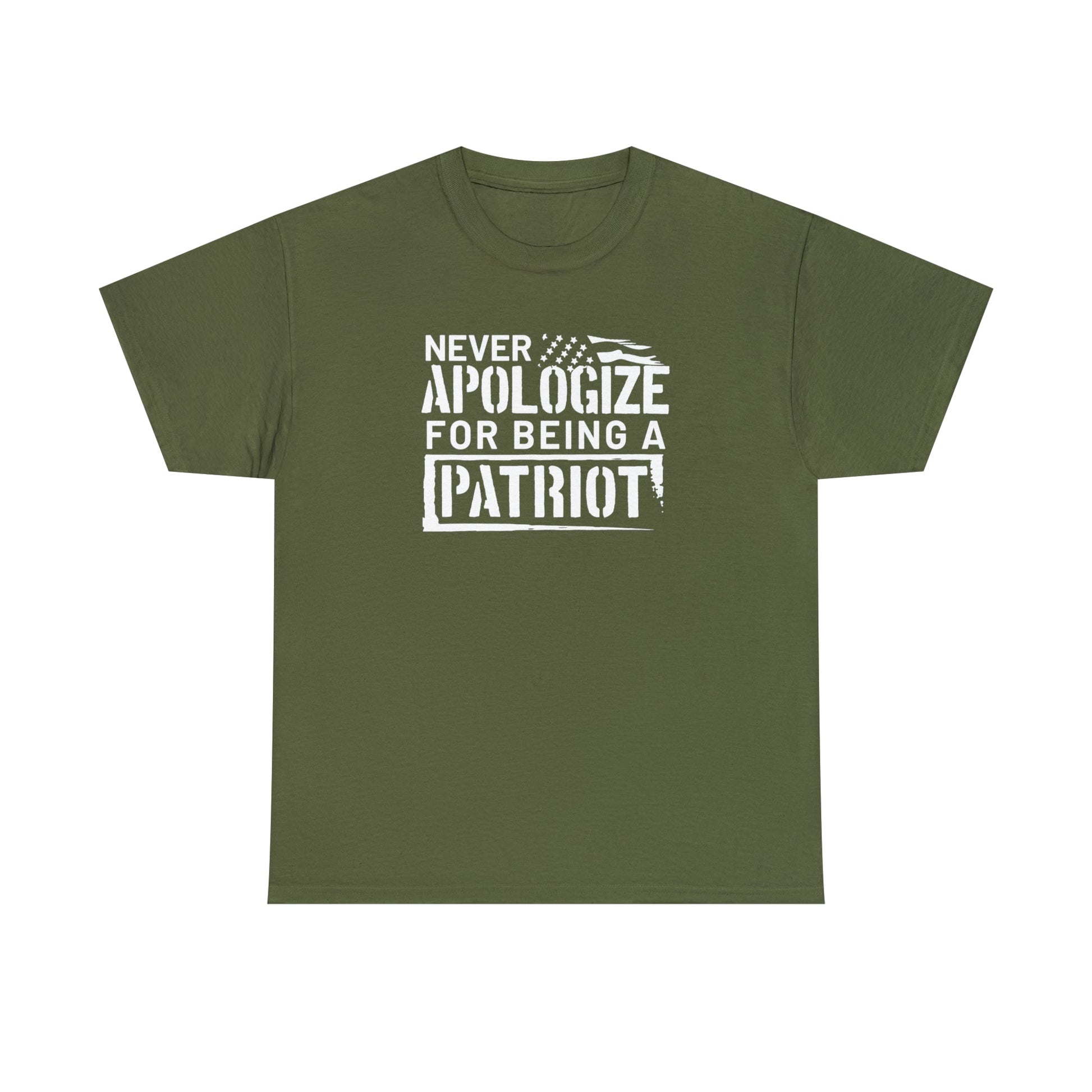 Never Apologize for Being a Patriot T-Shirt - PatriotDepot.com