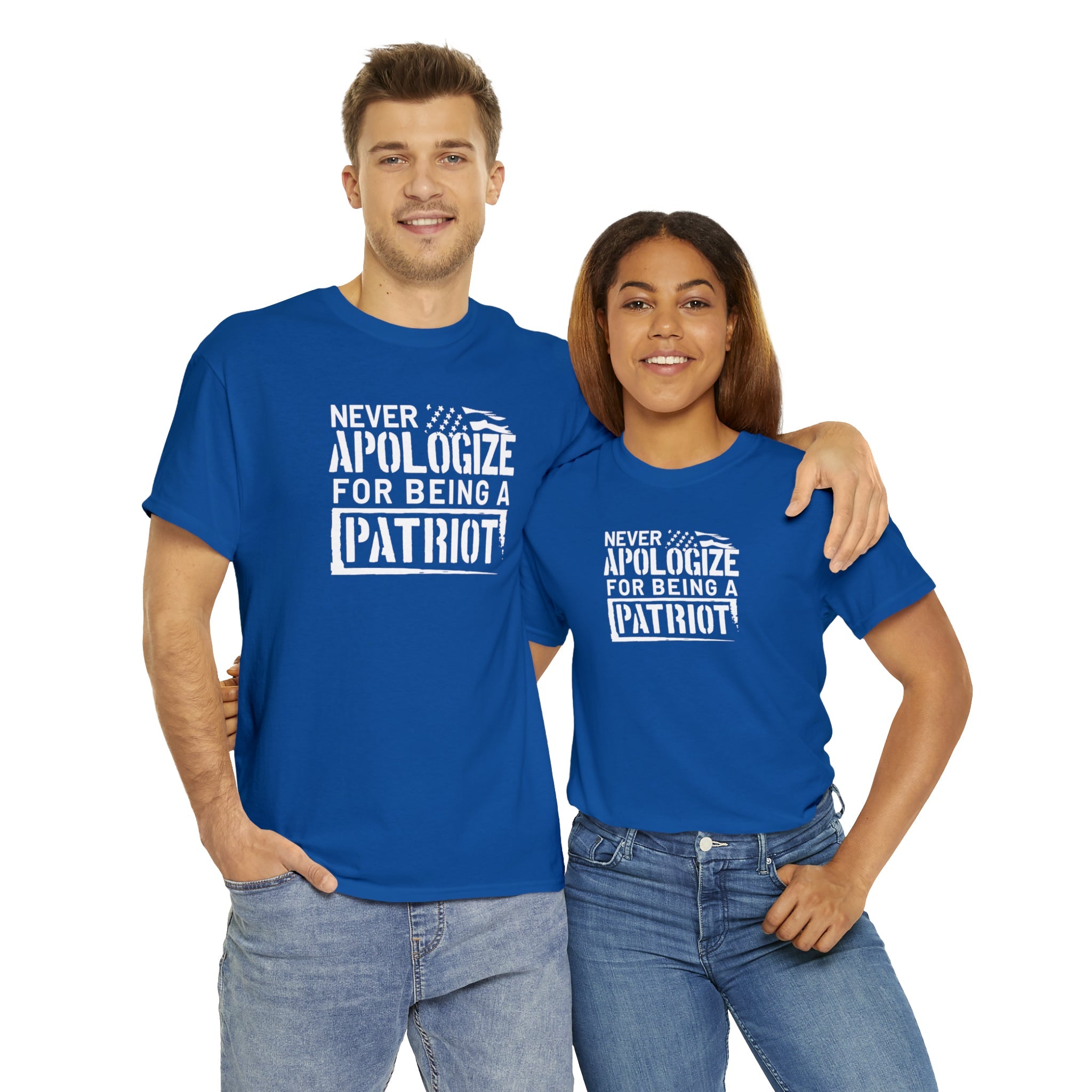 Never Apologize for Being a Patriot T-Shirt - PatriotDepot.com