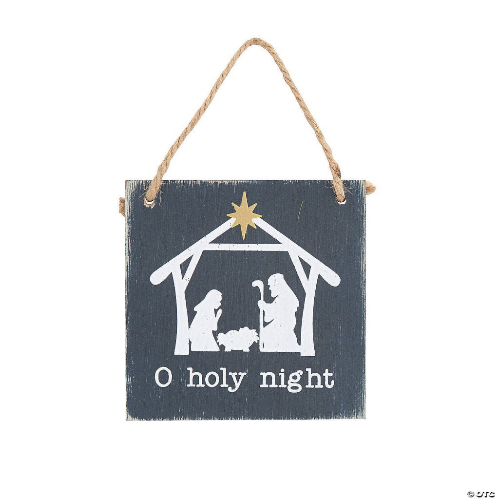 O Holy Night Wooden Ornament - PatriotDepot.com